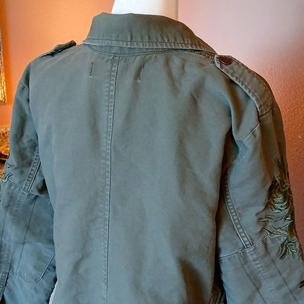 Calvin Klein womens embroidered cargo jacket size S - Picture 8 of 11